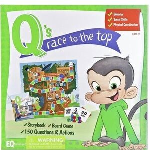 Q's Race to The Top Educational Board Game with Book: Social‎ Skills Manners